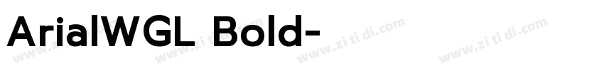 ArialWGL Bold字体转换
